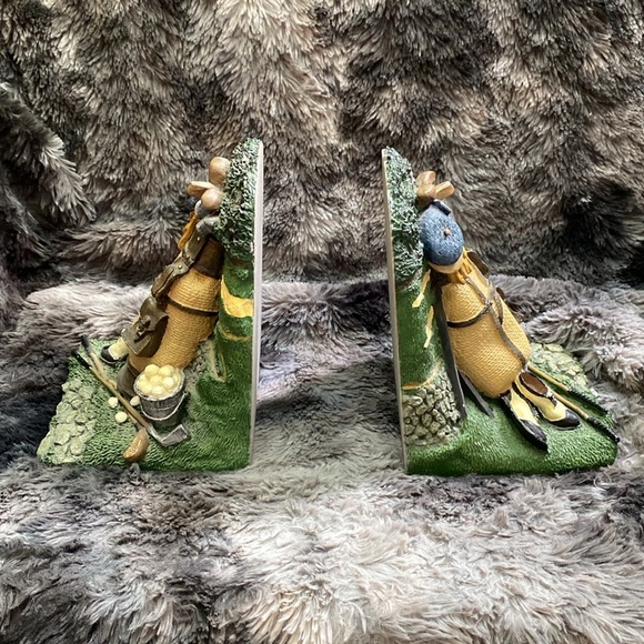 Graphics Golf Bag, Golf Clubs, Golf Shoes, Golf Course 90s Vintage Bookends - Picture 13 of 16